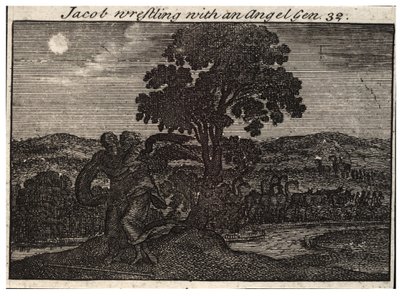 Jacob Wrestles with the Angel by Wenceslaus Hollar